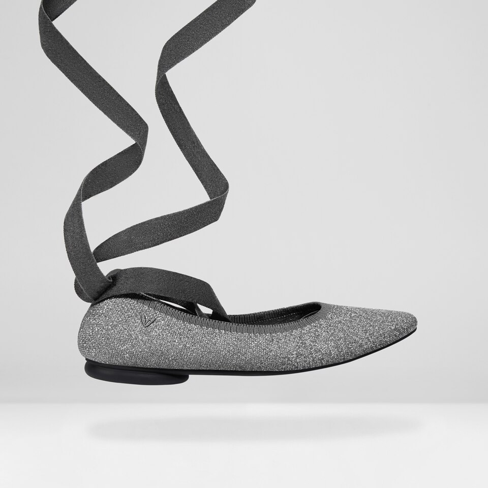 Tamia Bella Round-toe Flats in Smoke Gray | Women's Sustainable, Washable and Stylish Shoes | VIVAIA