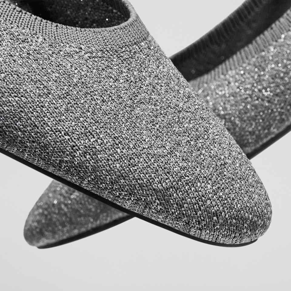 Tamia Bella Round-toe Flats in Smoke Gray | Women's Sustainable, Washable and Stylish Shoes | VIVAIA
