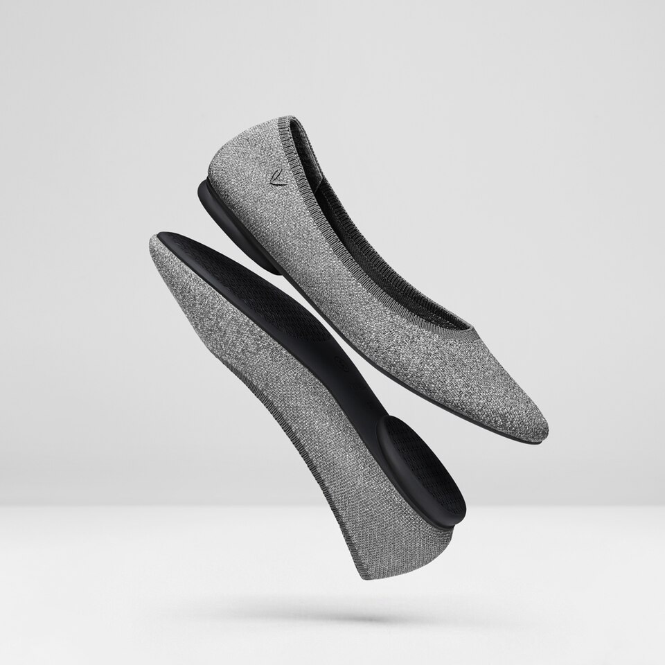 Tamia Bella Round-toe Flats in Smoke Gray | Women's Sustainable, Washable and Stylish Shoes | VIVAIA