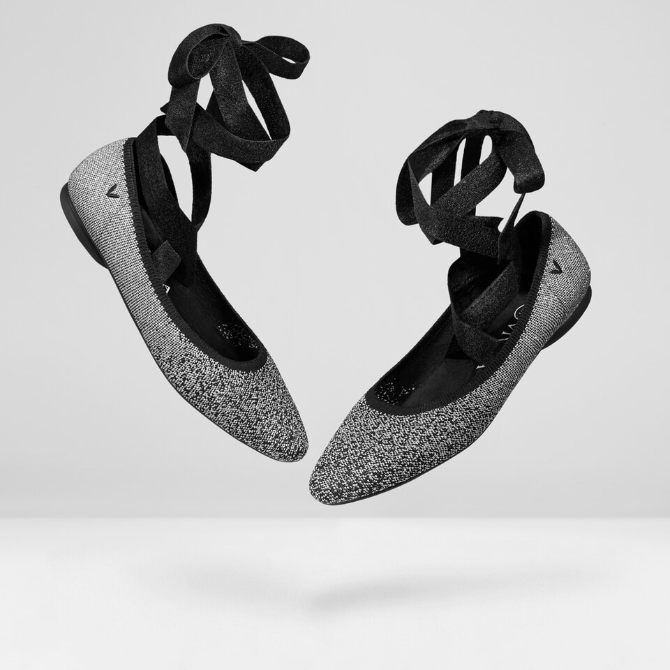 Tamia Bella Round-toe Flats in Rich Grey | Women's Sustainable, Washable and Stylish Shoes | VIVAIA