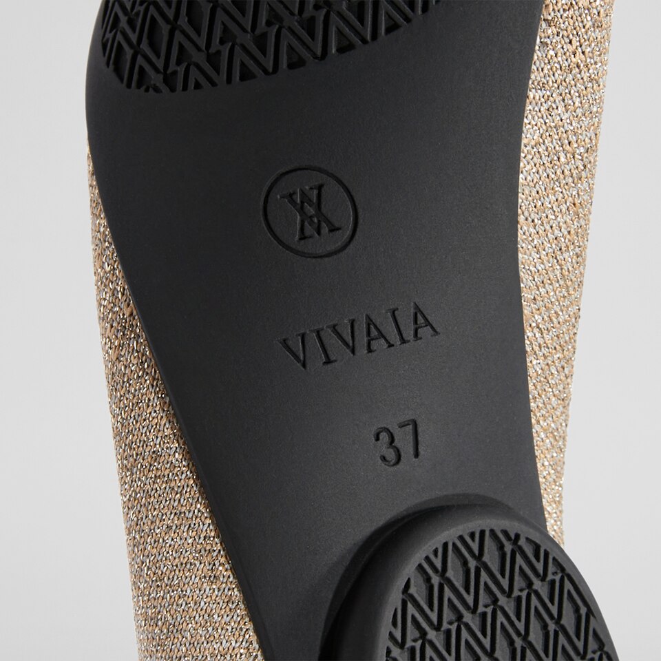 Tamia Bella Round-toe Flats in Light Khaki | Women's Sustainable, Washable and Stylish Shoes | VIVAIA