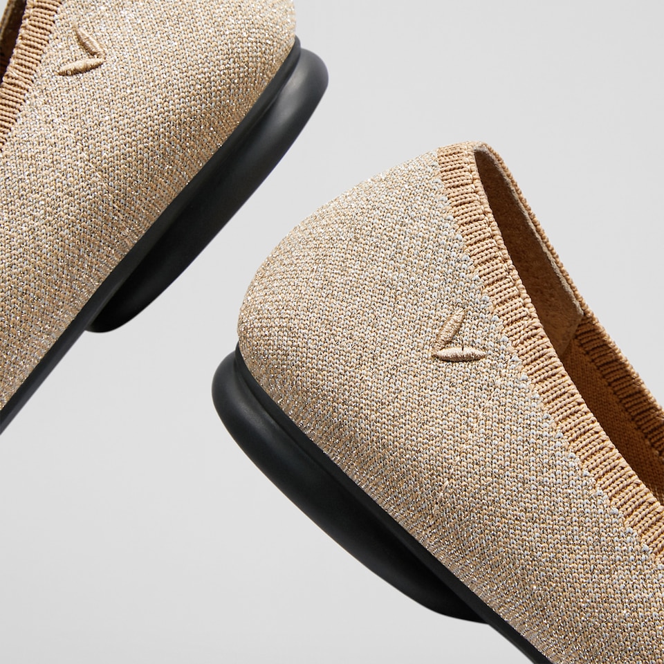Tamia Bella Round-toe Flats in Light Khaki | Women's Sustainable, Washable and Stylish Shoes | VIVAIA