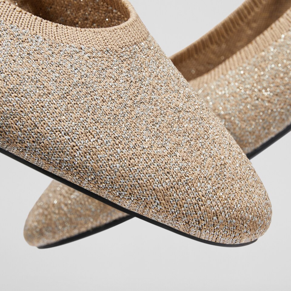 Tamia Bella Round-toe Flats in Light Khaki | Women's Sustainable, Washable and Stylish Shoes | VIVAIA