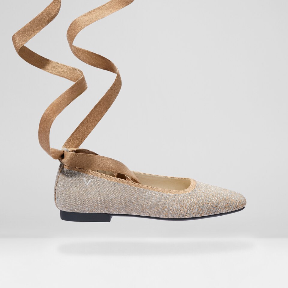 Merry Square-toe Ballerina Flats in Light Khaki | Women's Sustainable,Washable and Stylish Shoes | VIVAIA