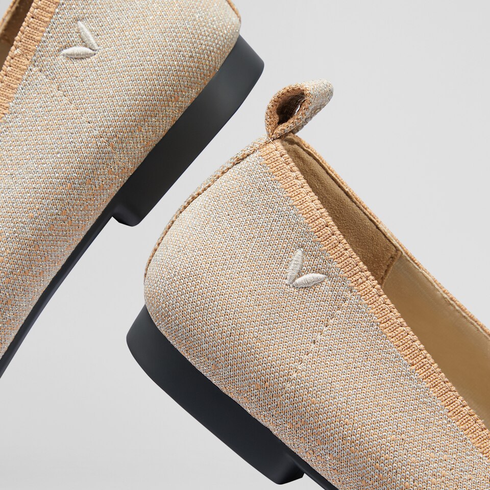 Merry Square-toe Ballerina Flats in Light Khaki | Women's Sustainable,Washable and Stylish Shoes | VIVAIA