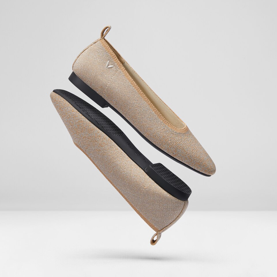 Merry Square-toe Ballerina Flats in Light Khaki | Women's Sustainable,Washable and Stylish Shoes | VIVAIA