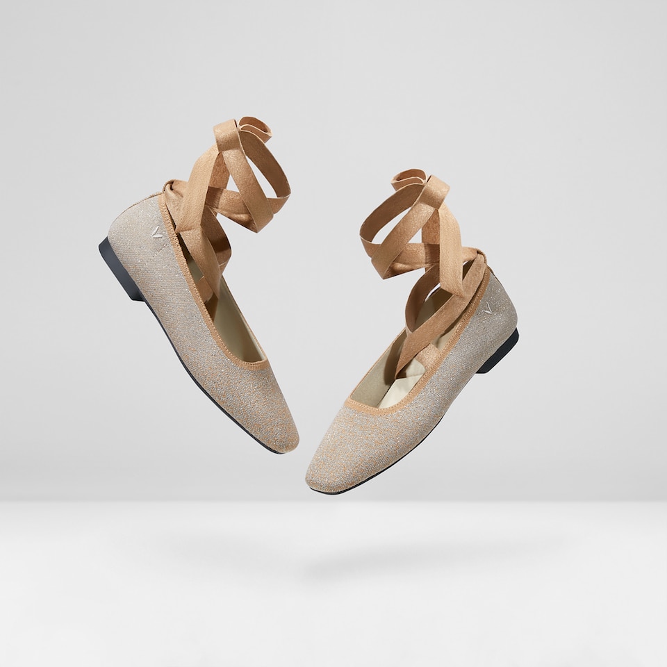 Merry Square-toe Ballerina Flats in Light Khaki | Women's Sustainable,Washable and Stylish Shoes | VIVAIA