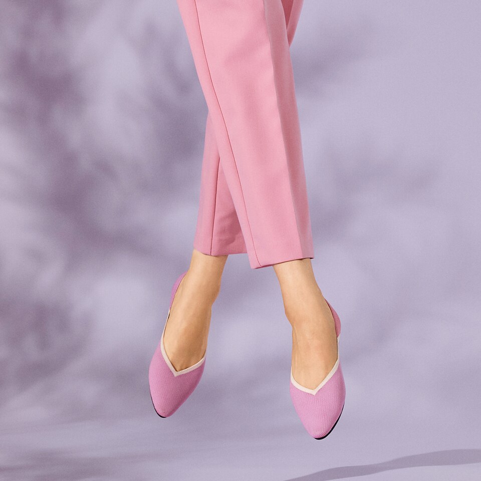 Vienna Pointy Flats in Ash Rose | Women's Sustainable, Washable and Stylish Shoes | VIVAIA