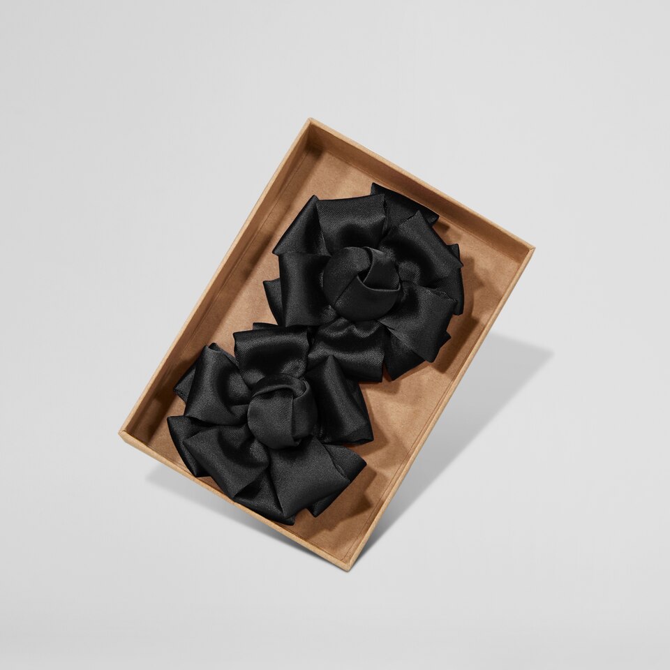 Clara Removable Bows Deep Ebony - Adorn Your VIVAIA Shoes