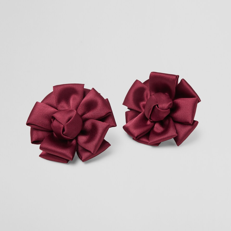 Clara Removable Bows Burgundy - Adorn Your VIVAIA Shoes