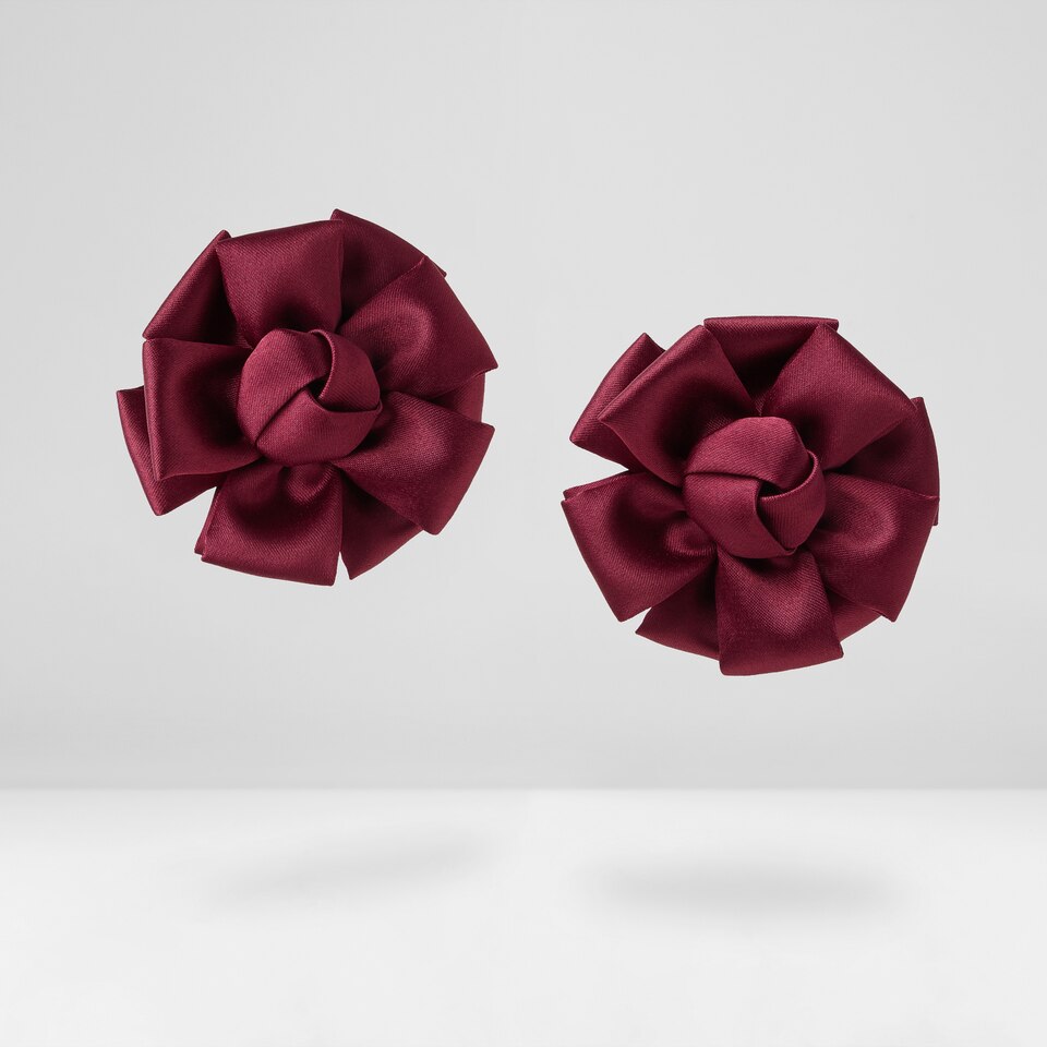 Clara Removable Bows Burgundy - Adorn Your VIVAIA Shoes