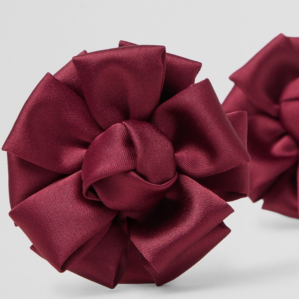 Clara Removable Bows Burgundy - Adorn Your VIVAIA Shoes
