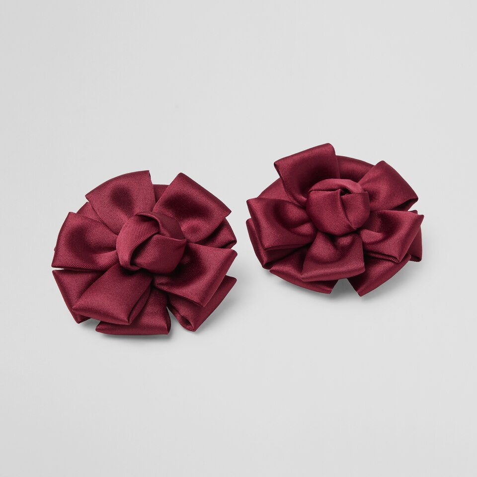 Clara Removable Bows Burgundy - Adorn Your VIVAIA Shoes