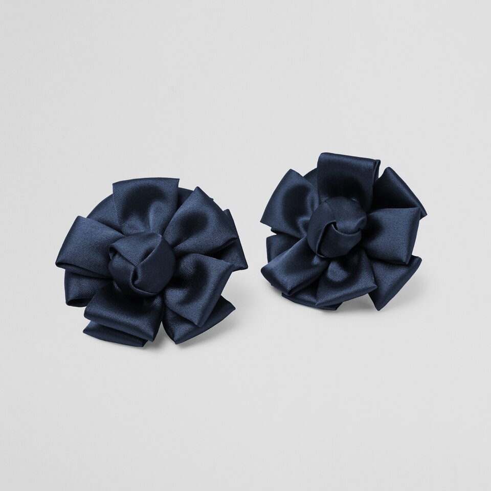 Clara Removable Bows Navy - Adorn Your VIVAIA Shoes