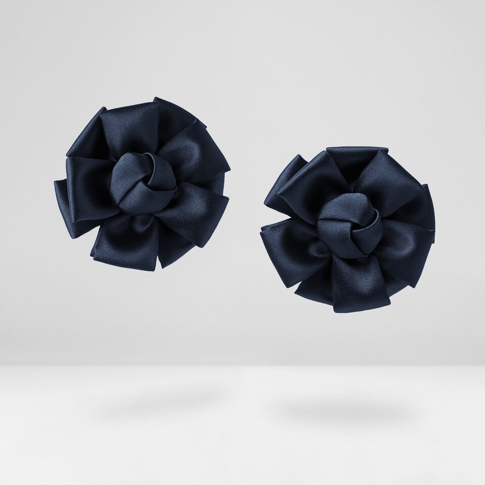 Clara Removable Bows Navy - Adorn Your VIVAIA Shoes