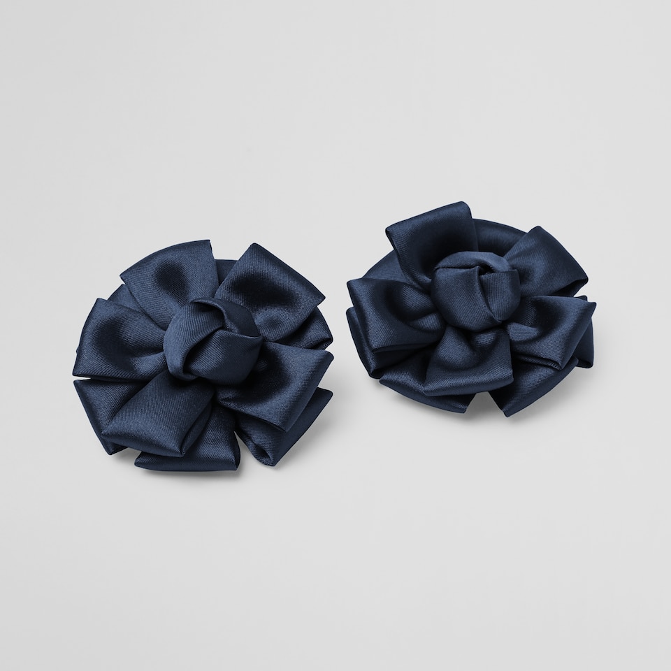 Clara Removable Bows Navy - Adorn Your VIVAIA Shoes
