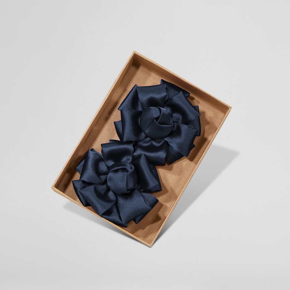 Clara Removable Bows Navy - Adorn Your VIVAIA Shoes