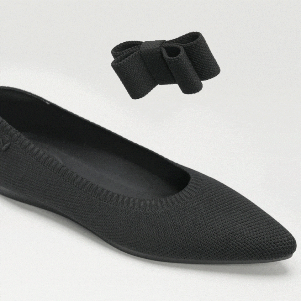 Adyna Removable Bows Deep Ebony - Adorn Your VIVAIA Shoes