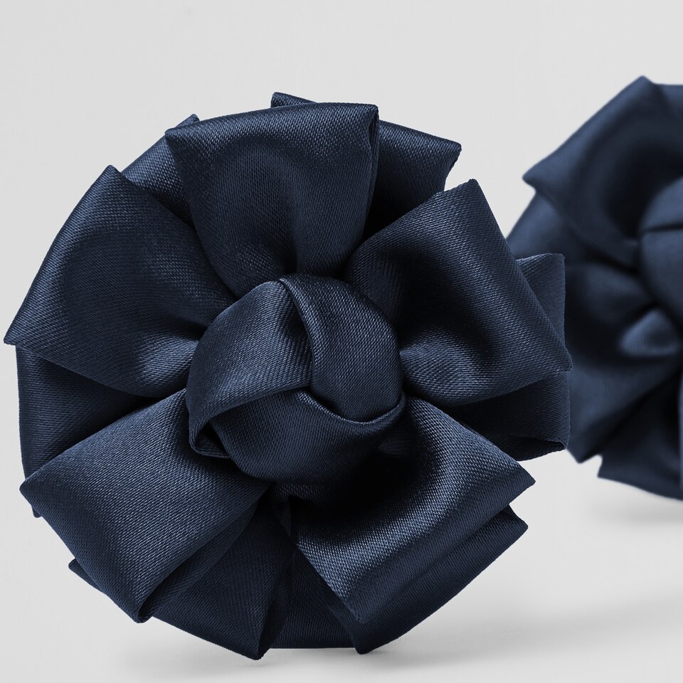 Clara Removable Bows Navy - Adorn Your VIVAIA Shoes