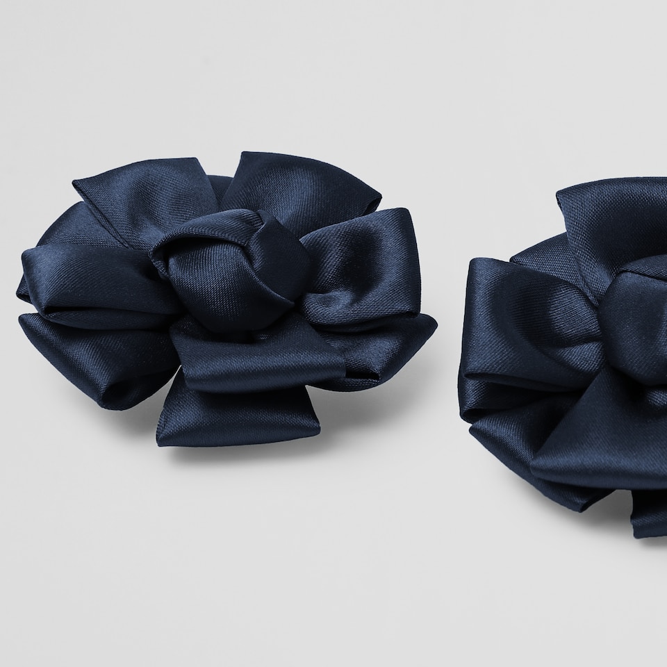 Clara Removable Bows Navy - Adorn Your VIVAIA Shoes