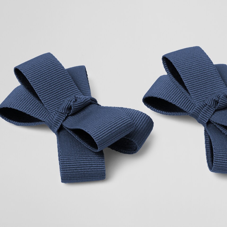 Dora Removable Bows in Denim Blue | Adorn Your VIVAIA Shoes