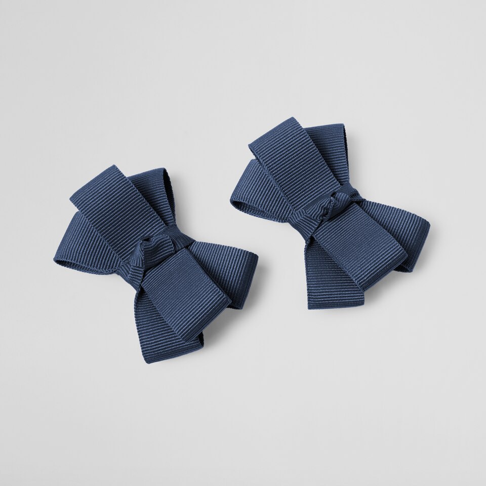 Dora Removable Bows in Denim Blue | Adorn Your VIVAIA Shoes