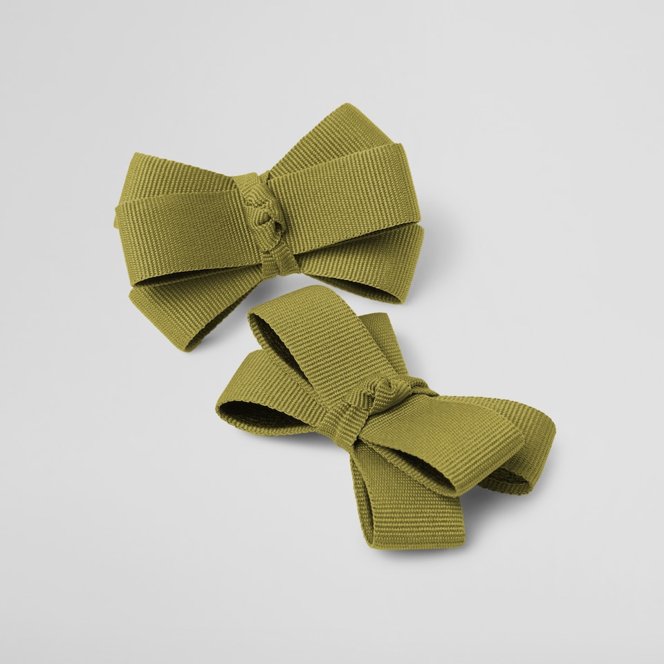 Dora Removable Bows in Olive Green | Adorn Your VIVAIA Shoes