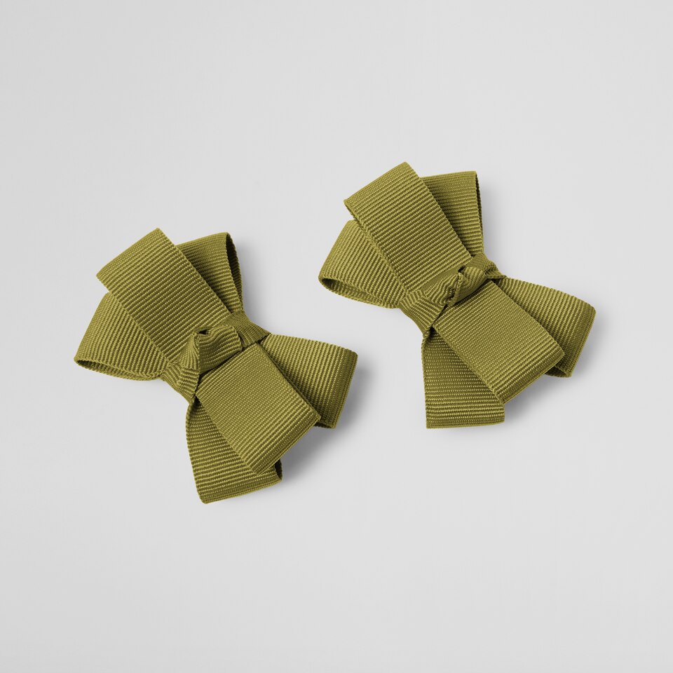 Dora Removable Bows in Olive Green | Adorn Your VIVAIA Shoes