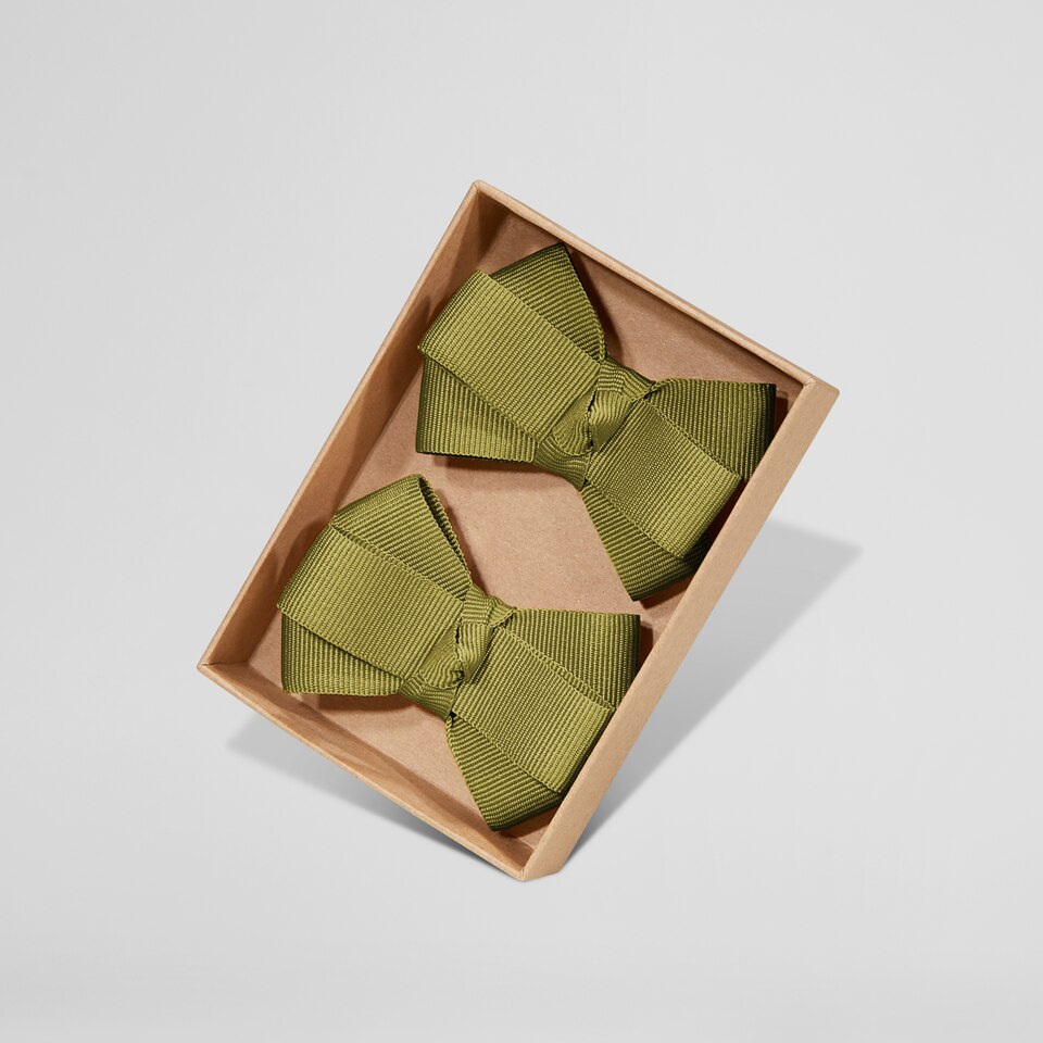 Dora Removable Bows in Olive Green | Adorn Your VIVAIA Shoes