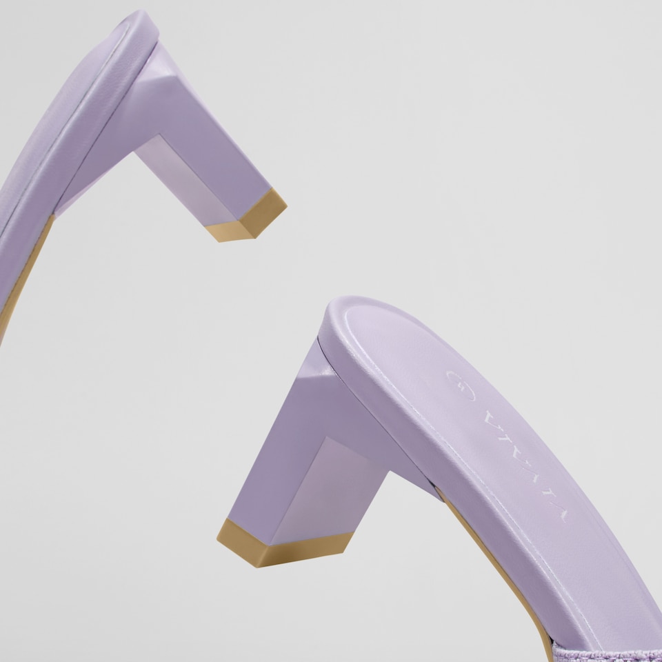 Jade Square-toe Heeled Sandals in Lavender | Women's Sustainable and Stylish Shoes | VIVAIA