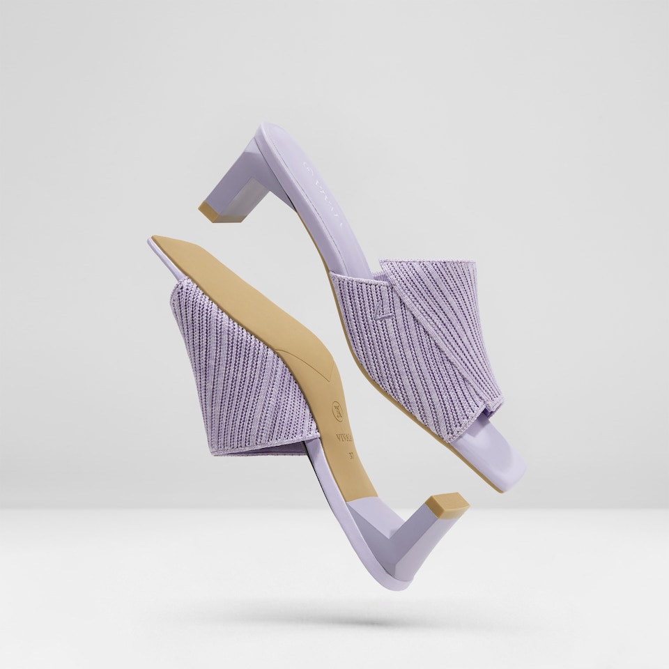 Jade Square-toe Heeled Sandals in Lavender | Women's Sustainable and Stylish Shoes | VIVAIA