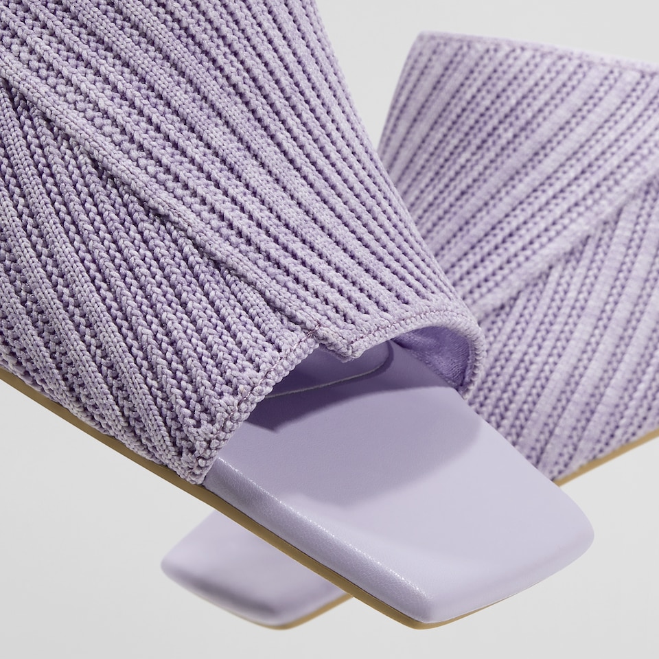 Jade Square-toe Heeled Sandals in Lavender | Women's Sustainable and Stylish Shoes | VIVAIA