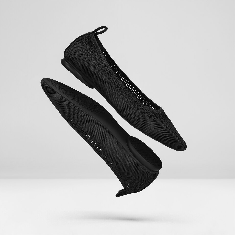 Tamia Beatrice Adjustable Ankle Wrap Round Toe Flats in Deep Ebony | Vivaia