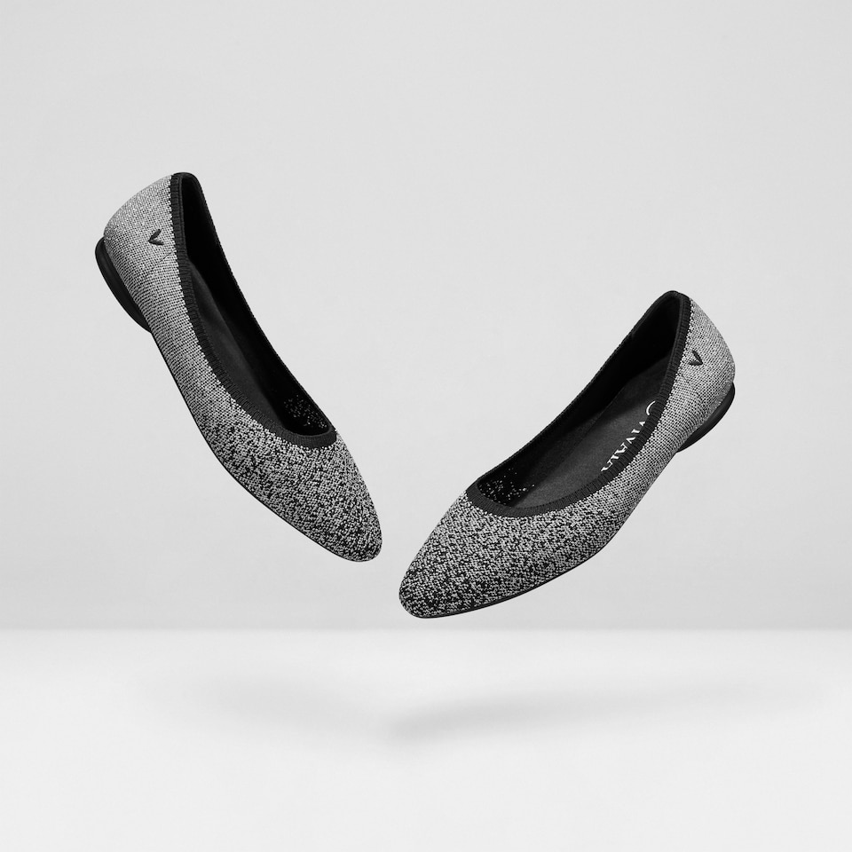 Tamia Bella Round-toe Flats in Rich Grey | Women's Sustainable, Washable and Stylish Shoes | VIVAIA