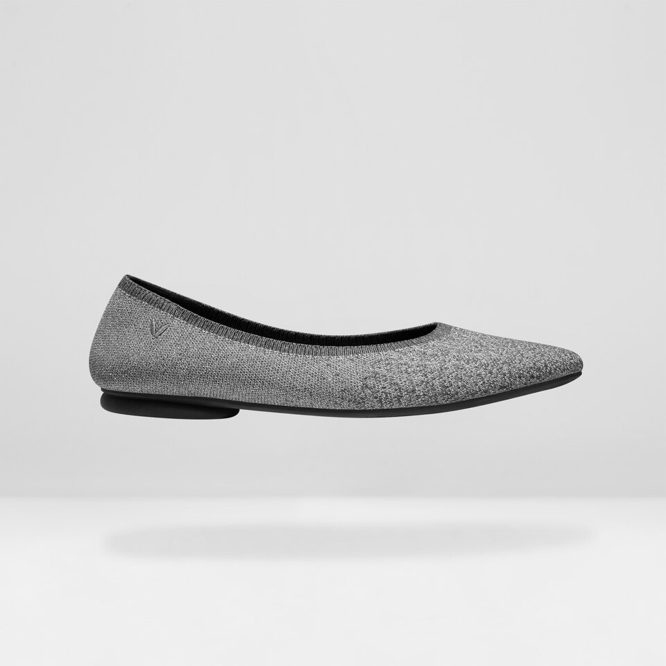Tamia Bella Round-toe Flats in Smoke Gray | Women's Sustainable, Washable and Stylish Shoes | VIVAIA