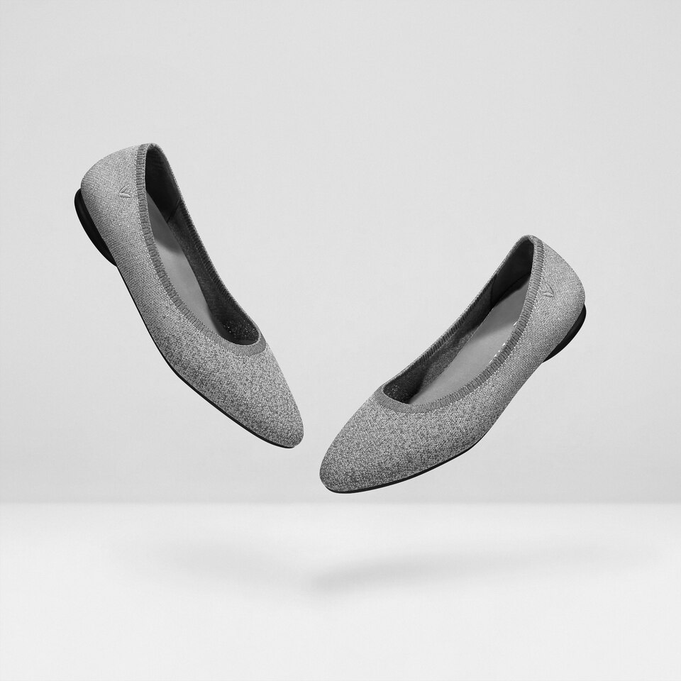 Tamia Bella Round-toe Flats in Smoke Gray | Women's Sustainable, Washable and Stylish Shoes | VIVAIA