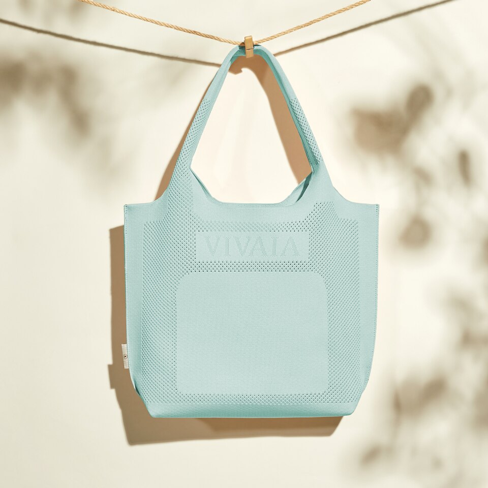 Zahara Sustainable Tote Bags in Mint Green | VIVAIA