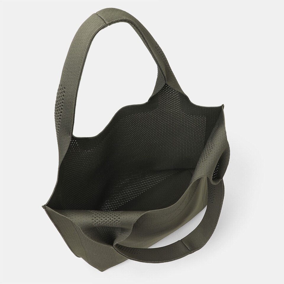 Zahara Sustainable Tote Bags With Inner bag-Grey Green | VIVAIA