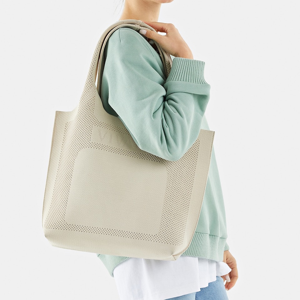 Zahara Sustainable Tote Bags With Inner bag-Pale Orange | VIVAIA