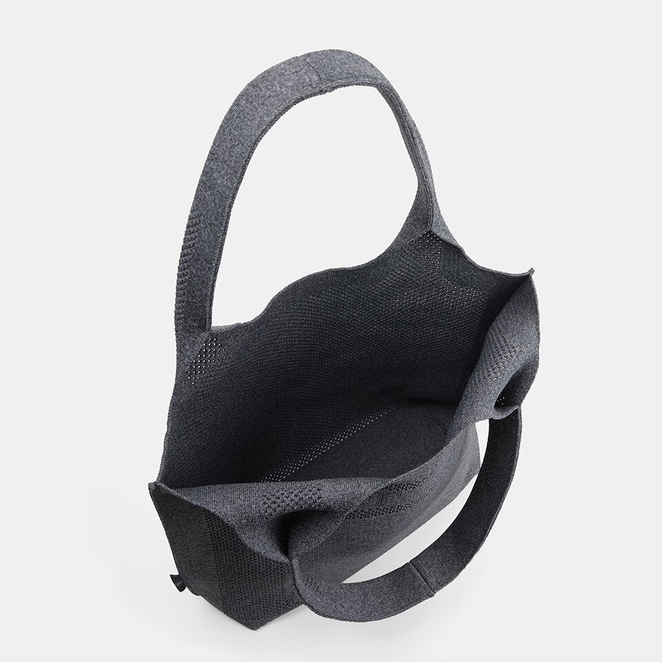 Zahara Sustainable Tote Bags With Inner bag-Rich Grey | VIVAIA