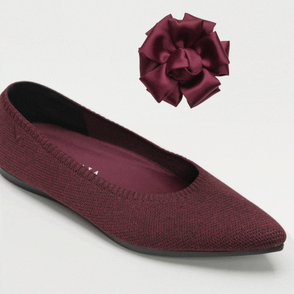 Clara Removable Bows Burgundy - Adorn Your VIVAIA Shoes