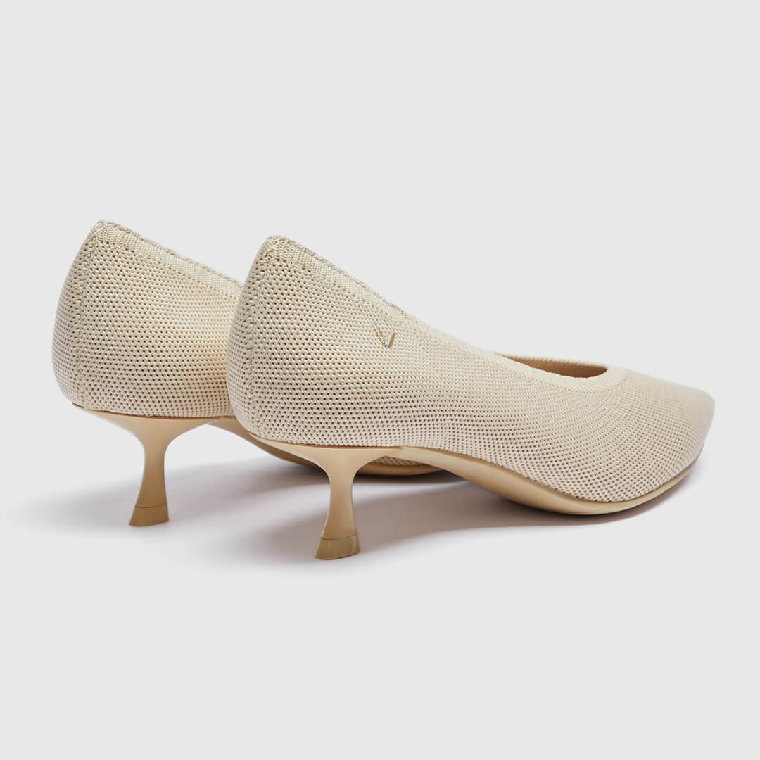 cream low heels