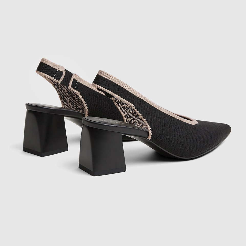 Della Pointy Heeled Sandals in Deep Ebony | Women's Sustainable and Stylish Black Shoes | VIVAIA