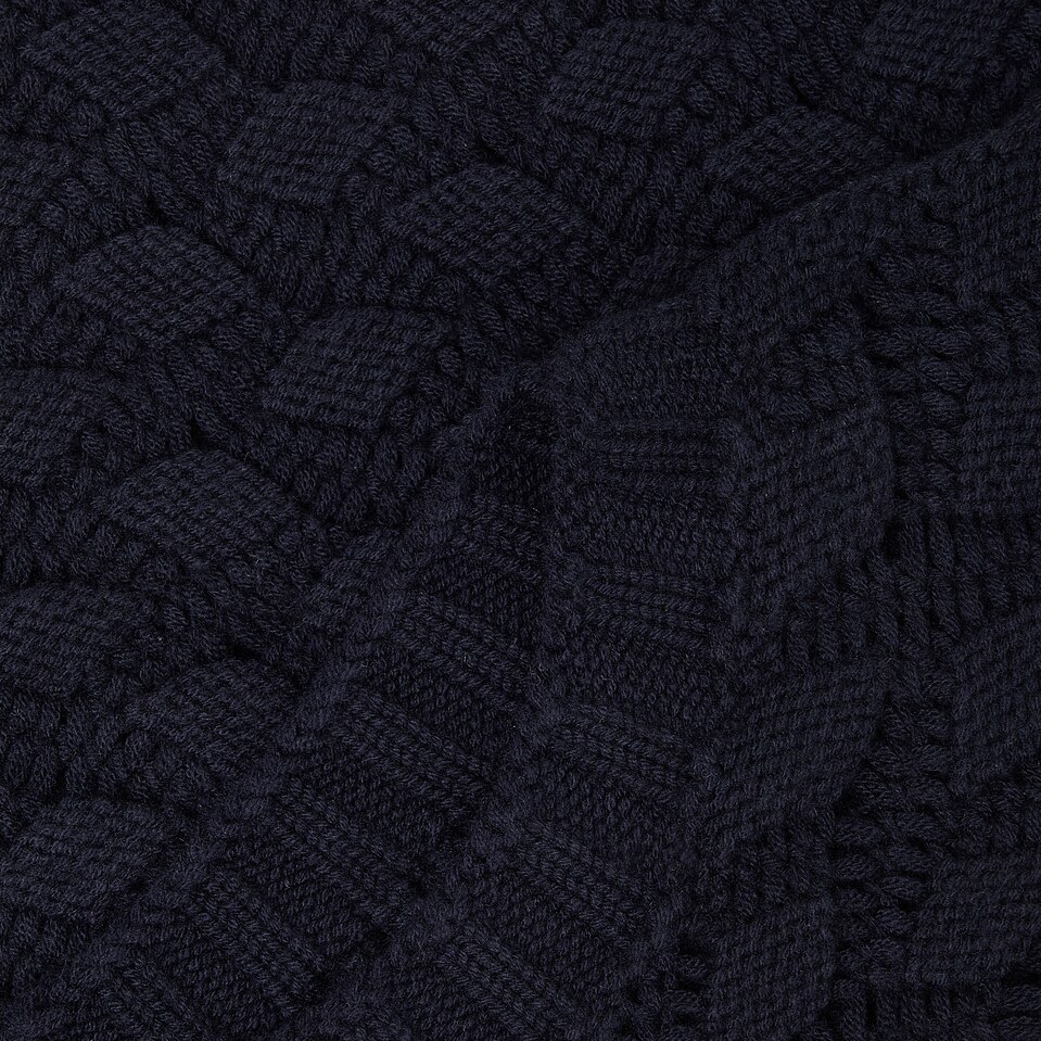 Gina Merino Wool Jacquard Sweater in Dark Blue | Women's Organic, Sustainable and Stylish Knitwears | Clothing | VIVAIA