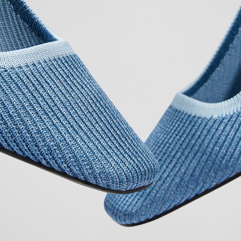 Melody Square-toe Heels in Denim Blue-Sustainable & Stylish | VIVAIA