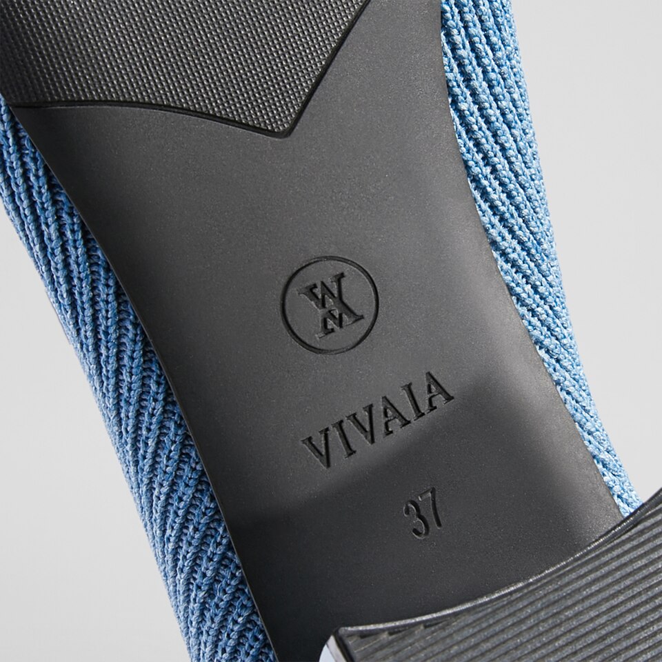 Melody Square-toe Heels in Denim Blue-Sustainable & Stylish | VIVAIA