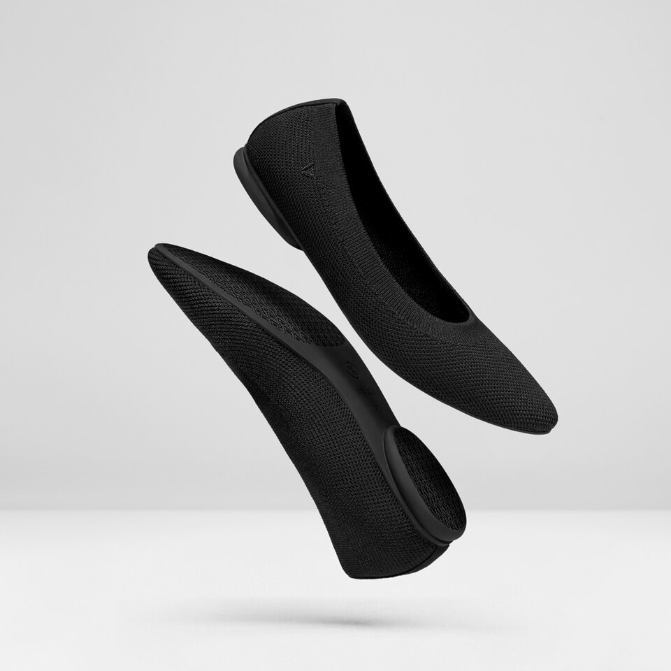 Aditi Women Ballet Flats Black Washable & Comfortable VIVAIA