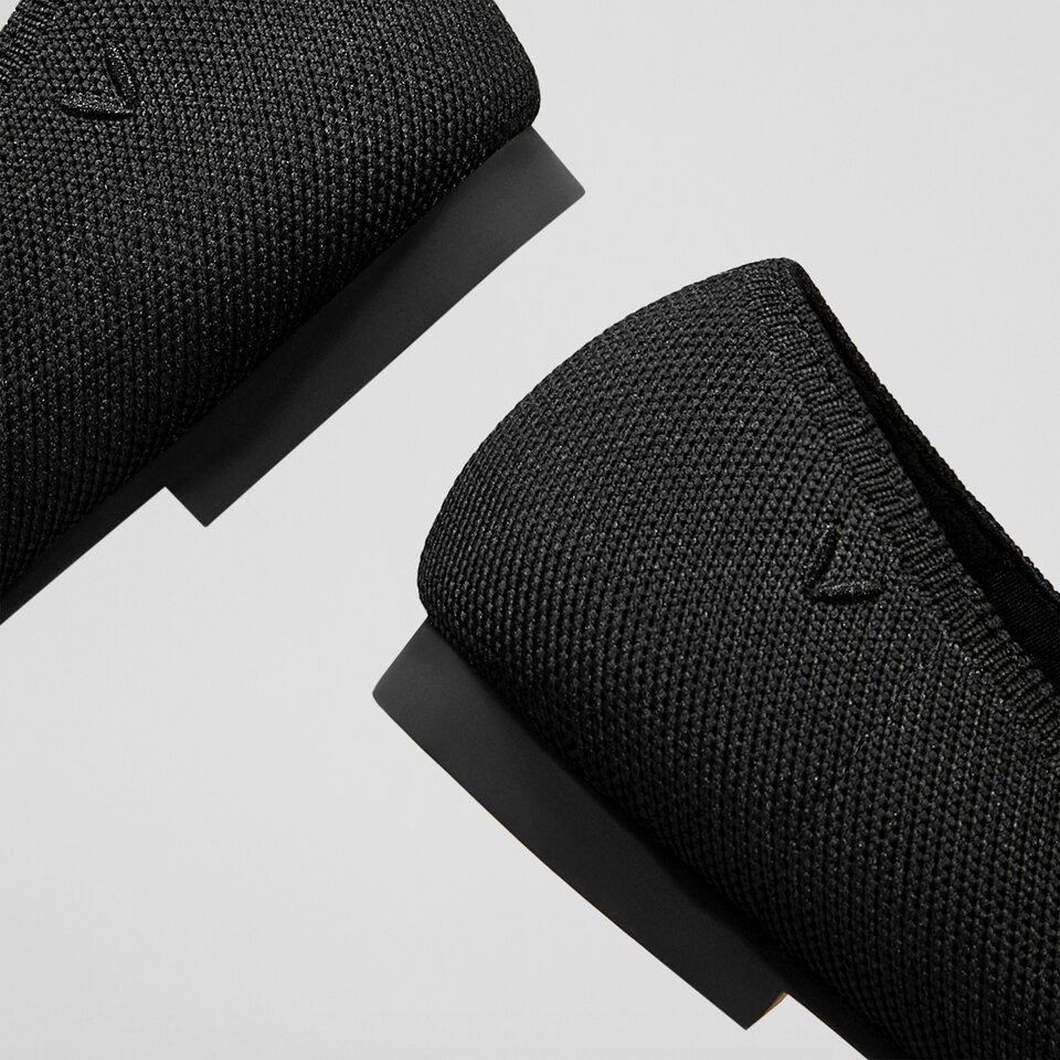 Leona Wool Square-toe Loafers in Black-Sustainable & Washable | VIVAIA